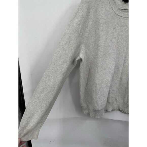 J. Crew Cotton Crewneck Sweater Men’s Large Silver Knit Minimalist Preppy Casual - Picture 8 of 8